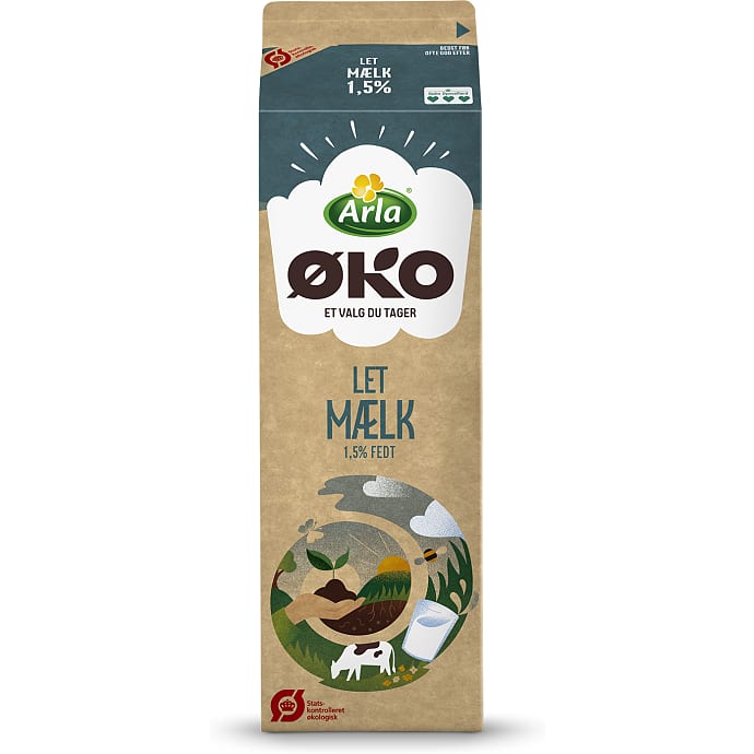 Letmælk 1,5% fedt øko