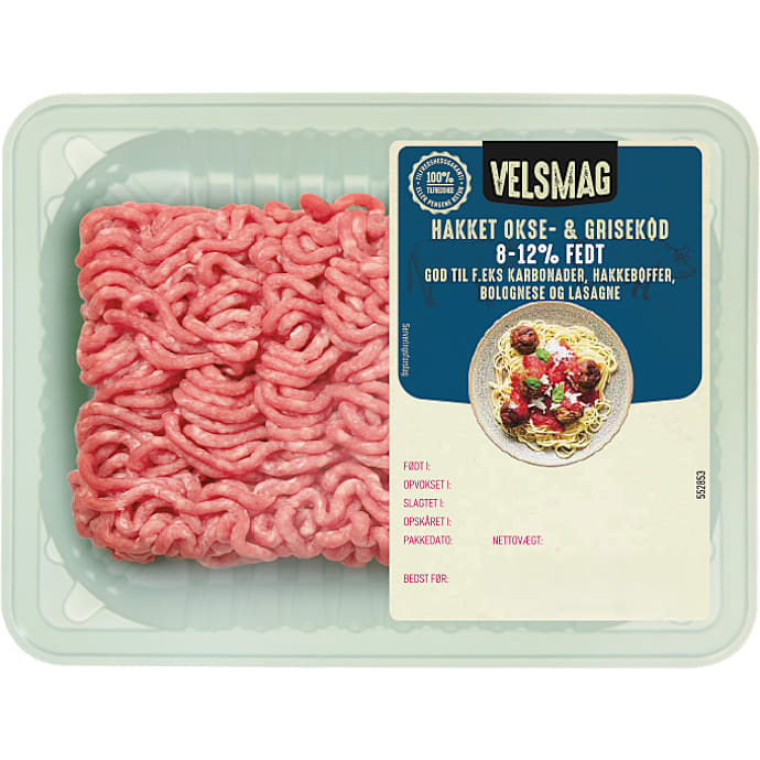Velsmag hakket okse/gris 8-12% 400 g
