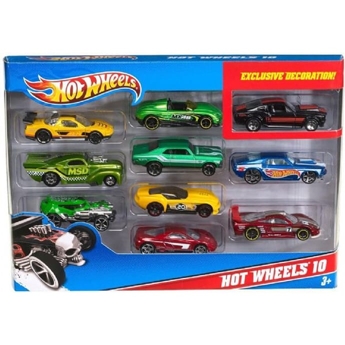 Hot Wheels metal biler 10-pak