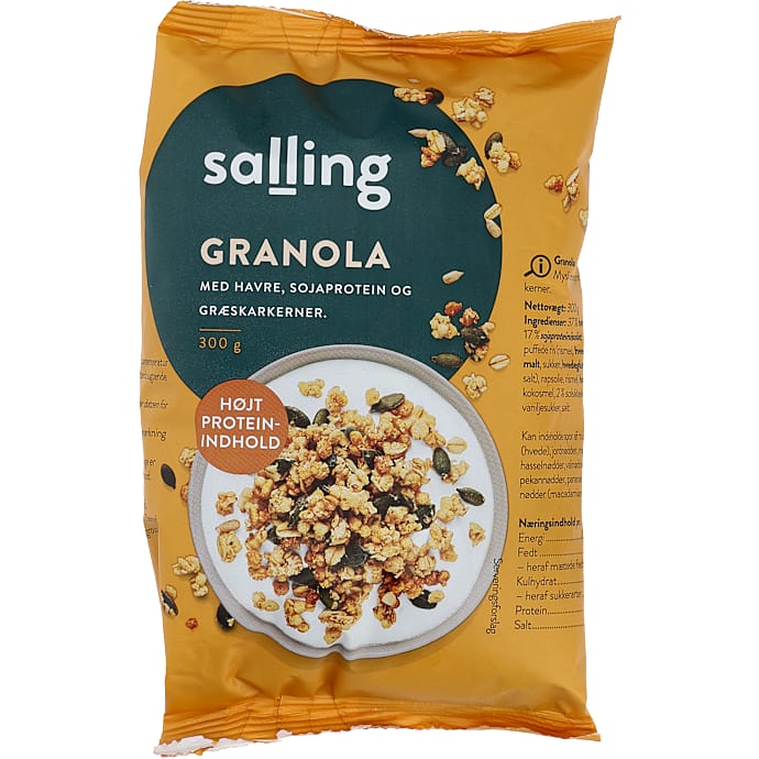 Granola m. havre, sojaprotein og græskarkerner