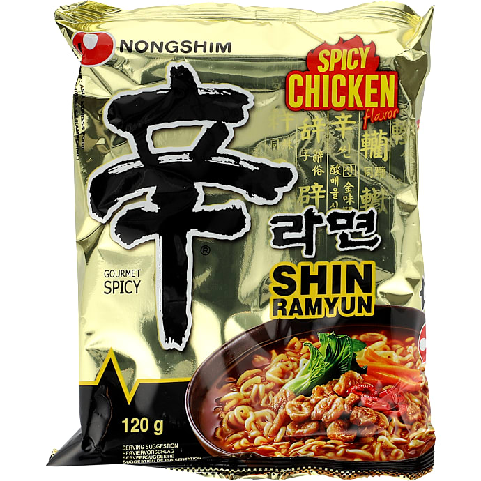 Nongshim Instant Nudler med Stærk Kyllingesuppe