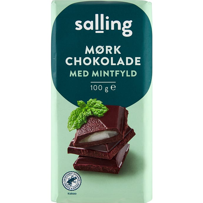 Mørk chokolade m. pebermynte
