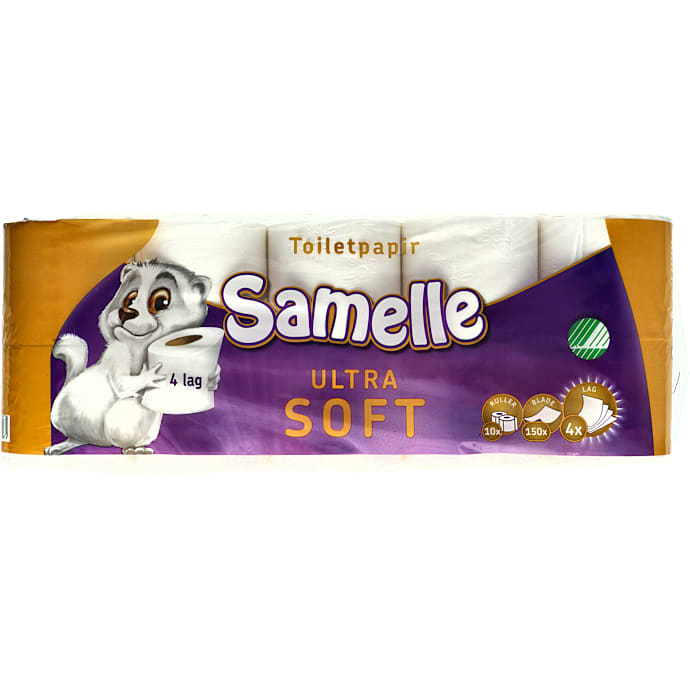 Samelle Toiletpapir 4-lags 10 rl