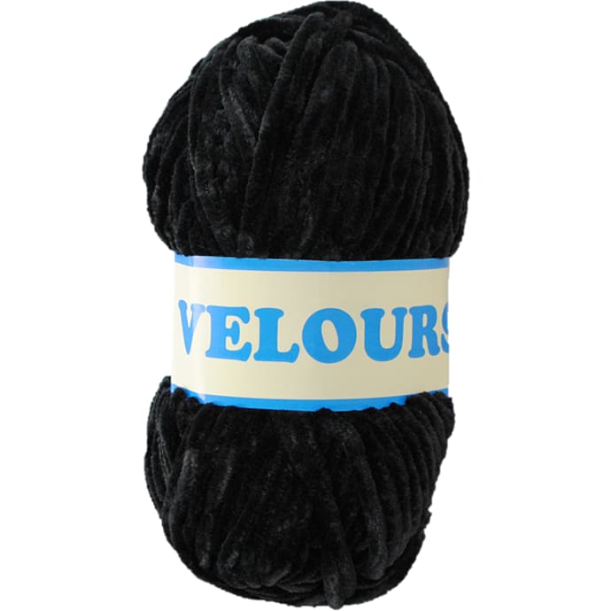 Velour Garn Sort 001