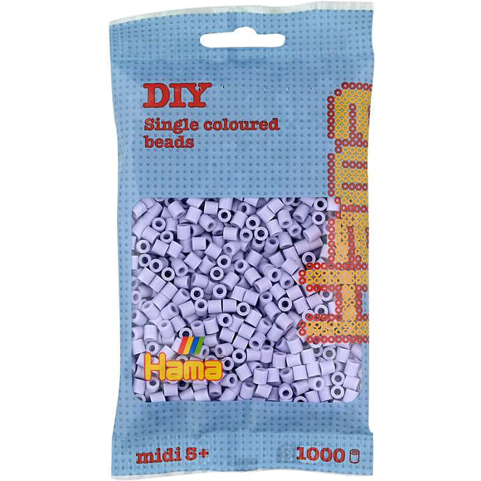 Hama midi perler 1000 stk. - lys lavendel