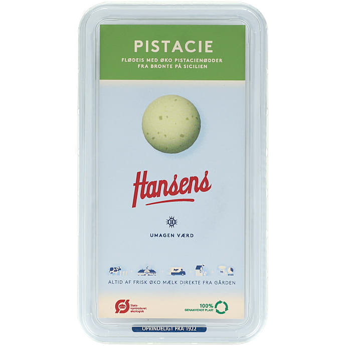 Flødeis m. pistacie øko