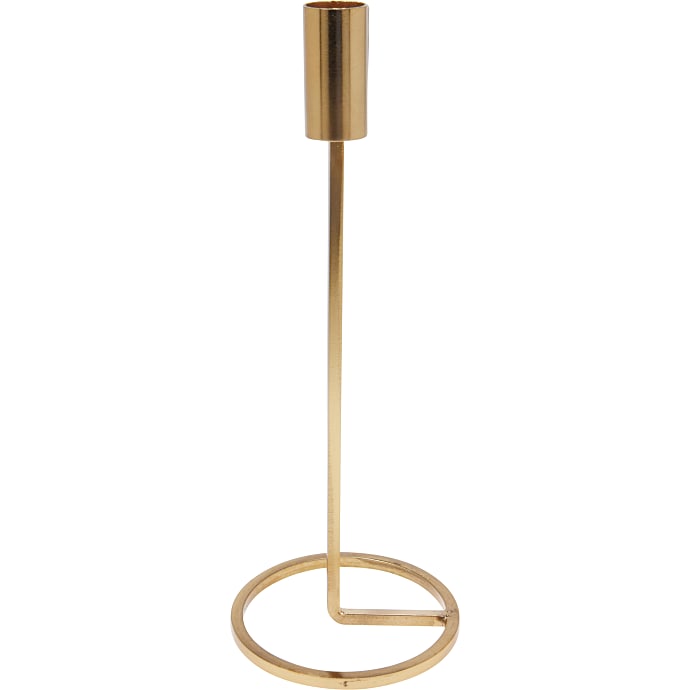 Lysestage metal guldfarvet