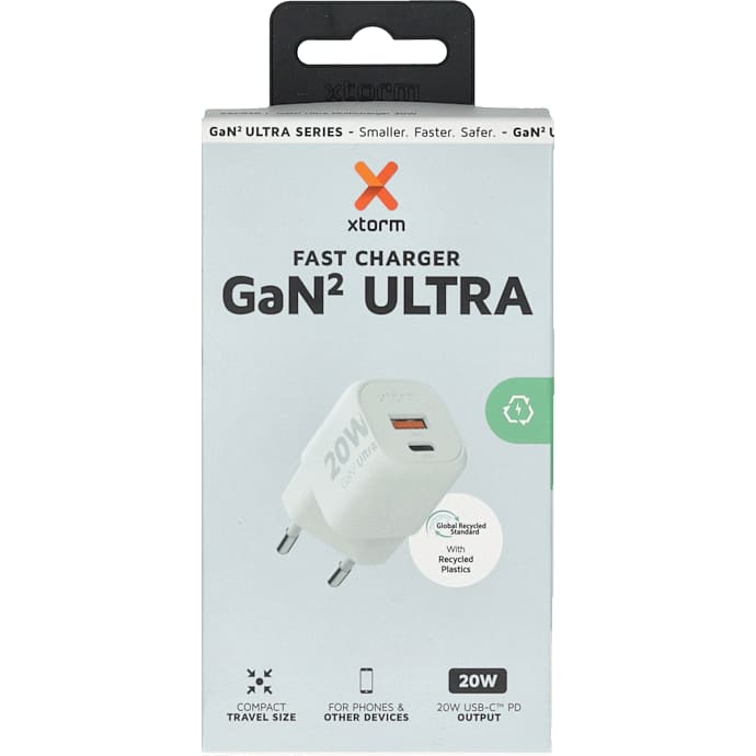 Xtorm GaN2 Ultra oplader 20W hvid