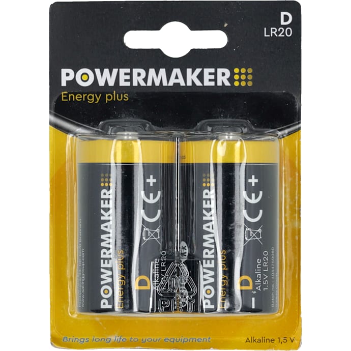 Powermaker D batterier 2-pak