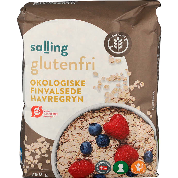 Finvalsede havregryn glutenfri øko