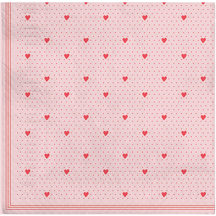 Servietter Valentinshjerter