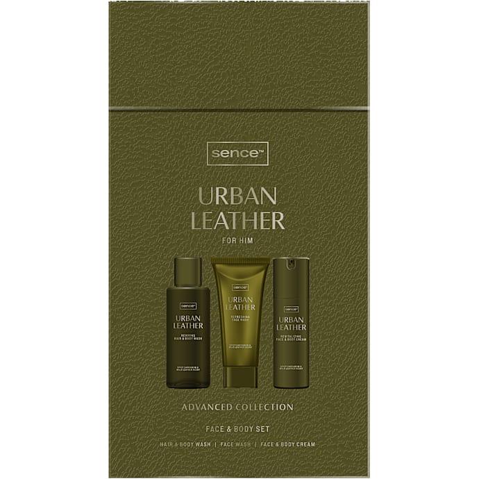 Urban Leather for him gaveæske m. ansigts- og kropspleje