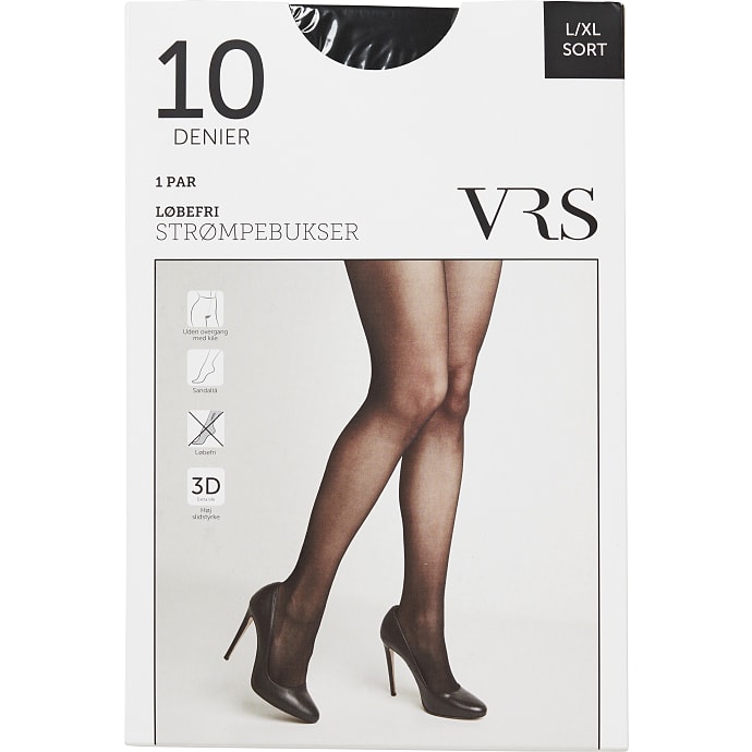 VRS woman løbefri strømpebukser S/M sort