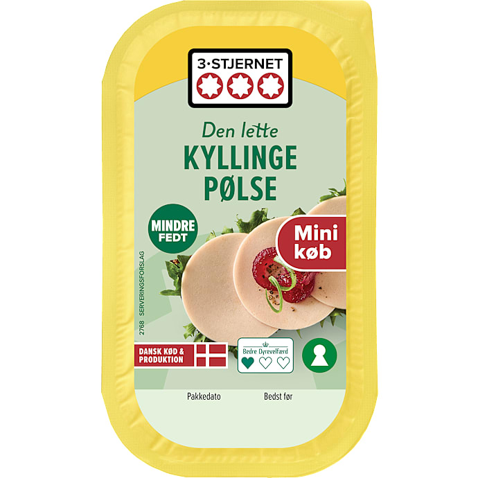 Kyllingepølse i skiver