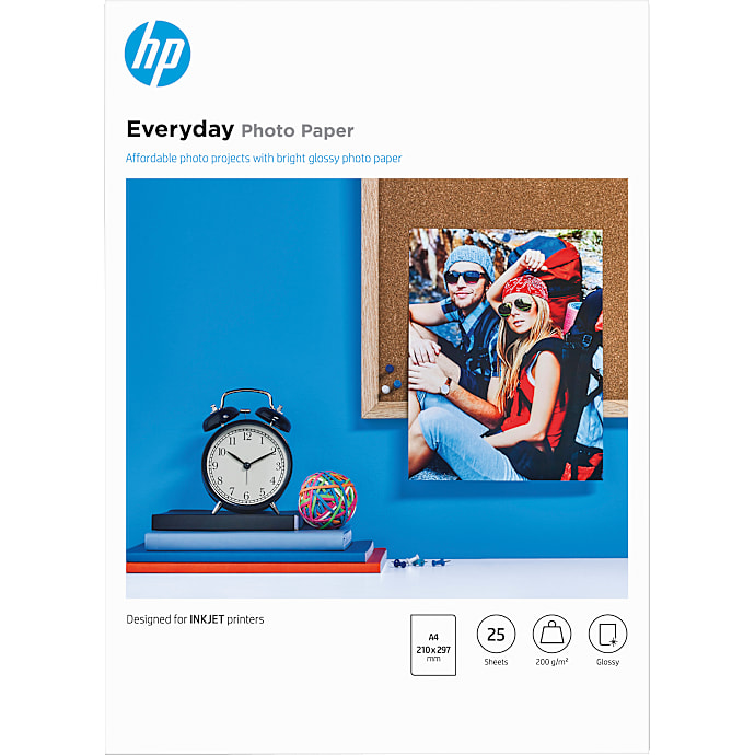 HP blankt fotopapir 200 g/m2 - 25 ark