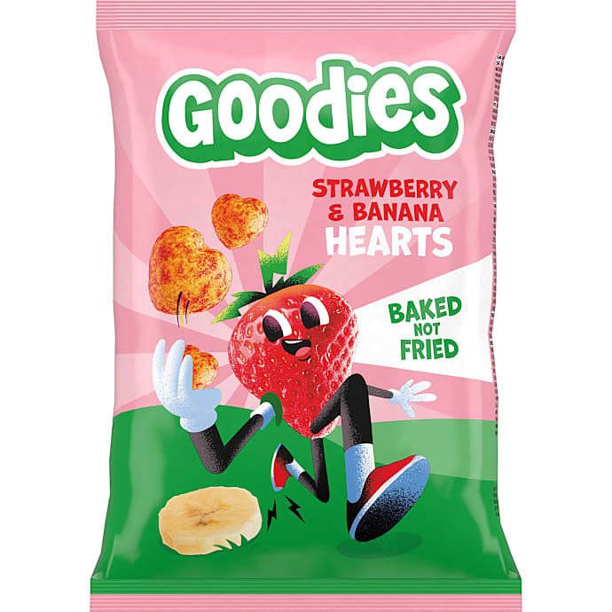 Majssnacks m. banan og jordbær