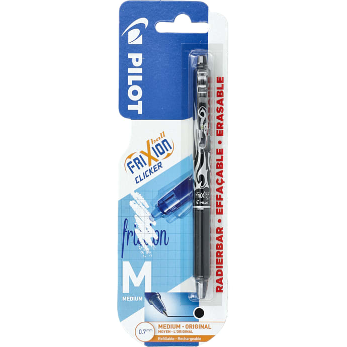 Pilot Frixion Clicker 0,7 mm Sort