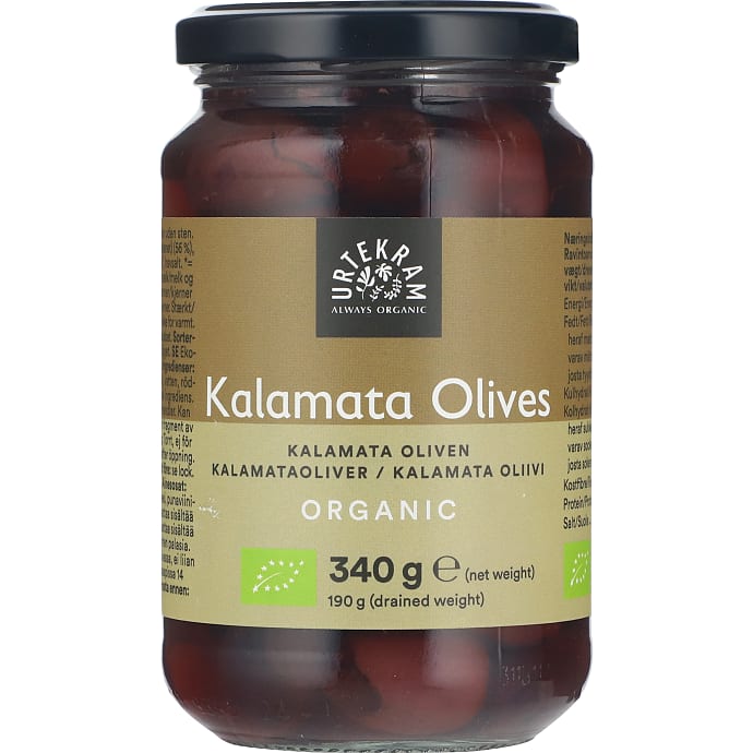Urtekram Kalamata Oliven uden Sten Øko 190 g