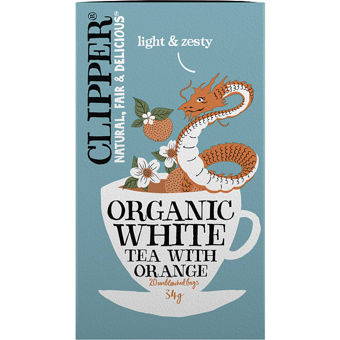 Hvid te m. appelsin øko