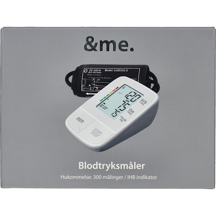 &me blodtryksmåler til overarm