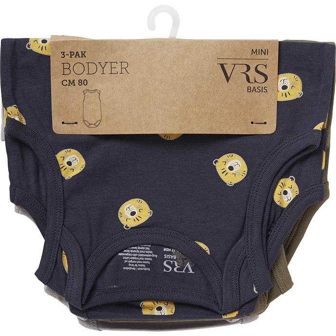VRS baby 3-pak body str. 92 - multifarvet