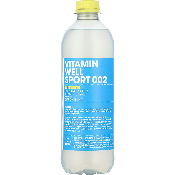Sportsdrik m. citron- og limesmag – produktbillede