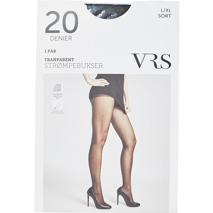 VRS Strømpebukser Str. S/M Sort