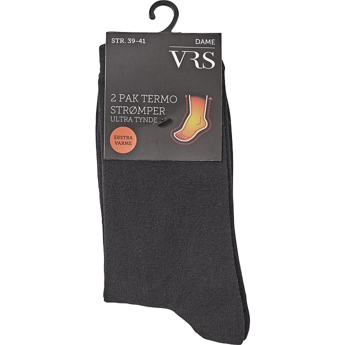 VRS Dame Termostrømper 39/41 Sort