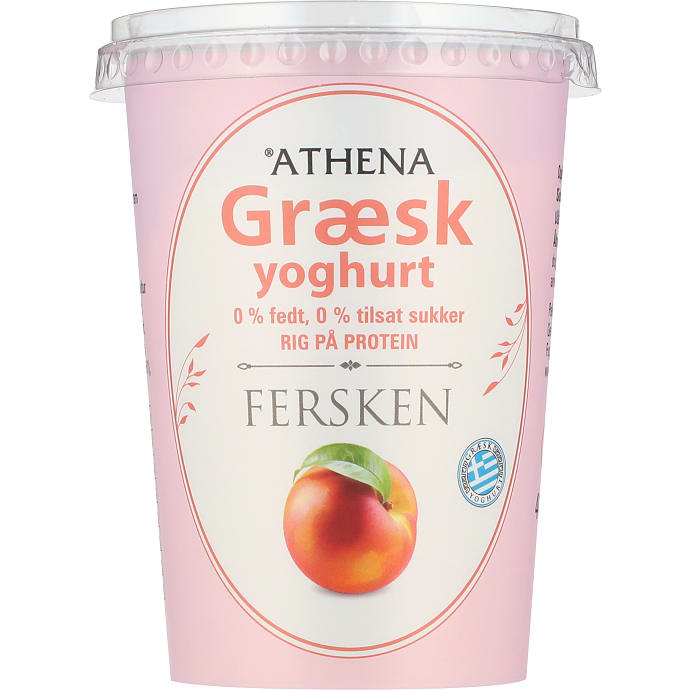 Græsk yoghurt m. fersken 0% fedt