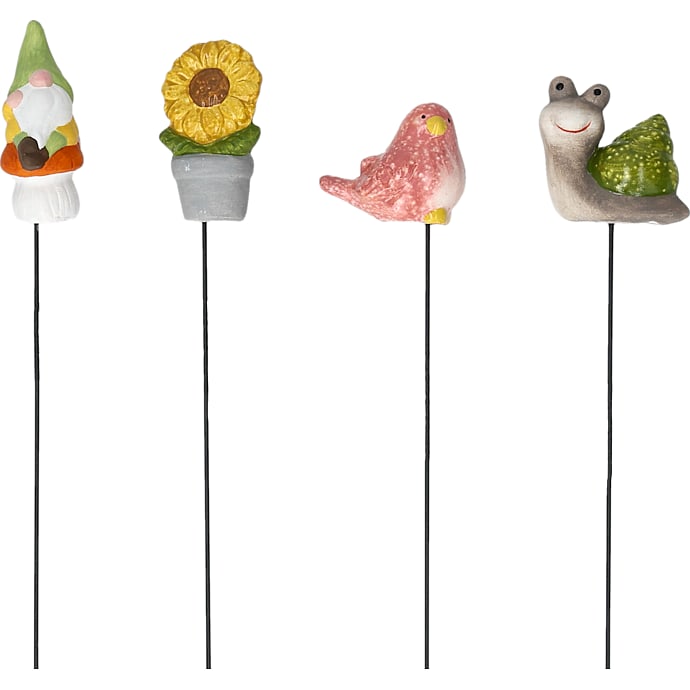 Havepinde med figurer assorteret