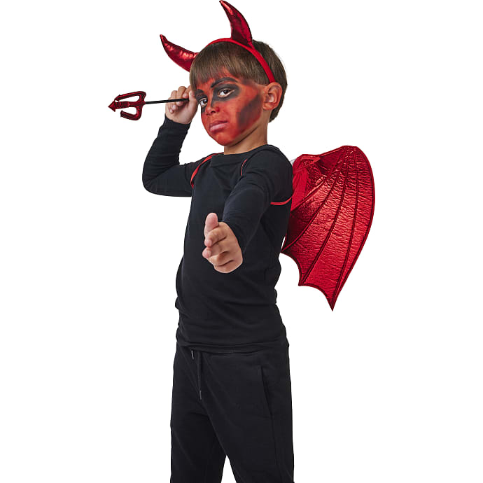 Halloween djævel sæt kostume str. 116