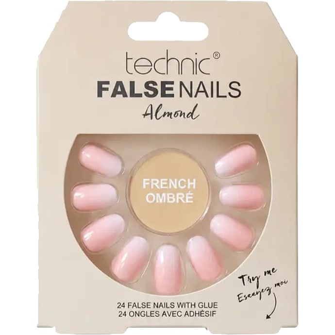 Kunstige negle French Ombré m. lim