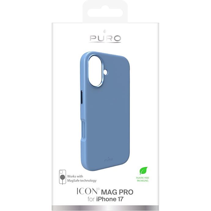 PURO Icon Mag cover til iPhone 17 - blå