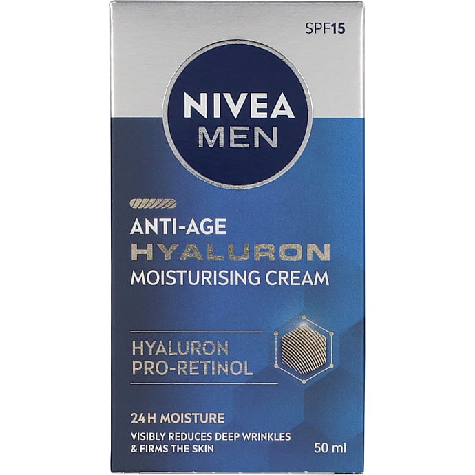 Hyaluron anti-age ansigtscreme m. hyaluronsyre og pro-retinol m. solfaktor 15