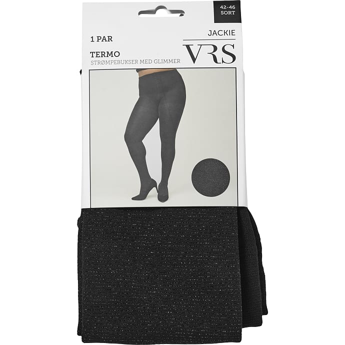 VRS termo strømpebukser str. 48/52 - sort