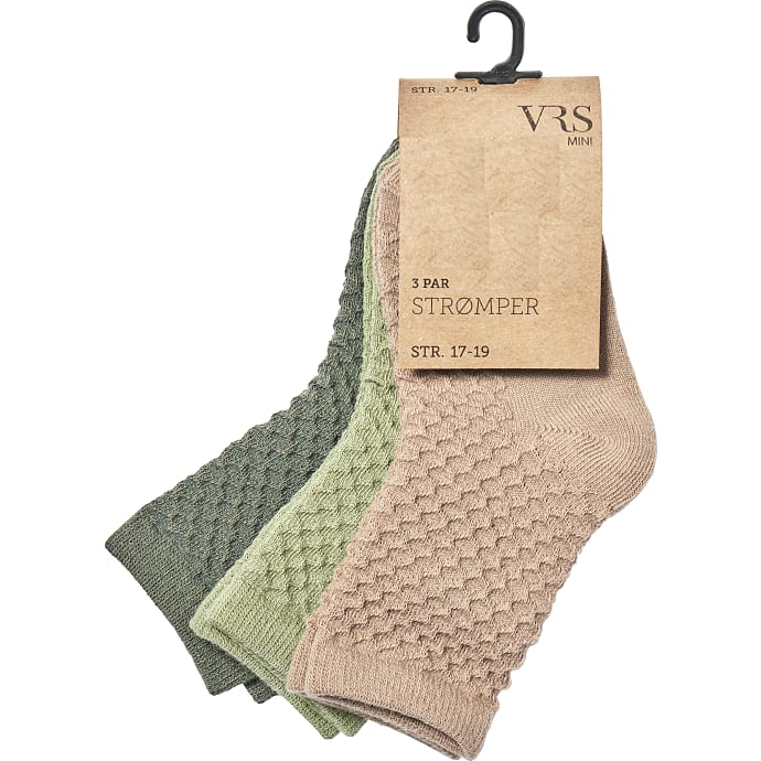 VRS baby 3-pak strømper str. 20/22 - multifarvet