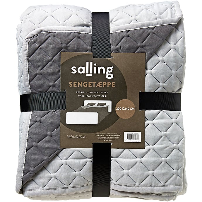 Salling sengetæppe 200x240 cm - grå