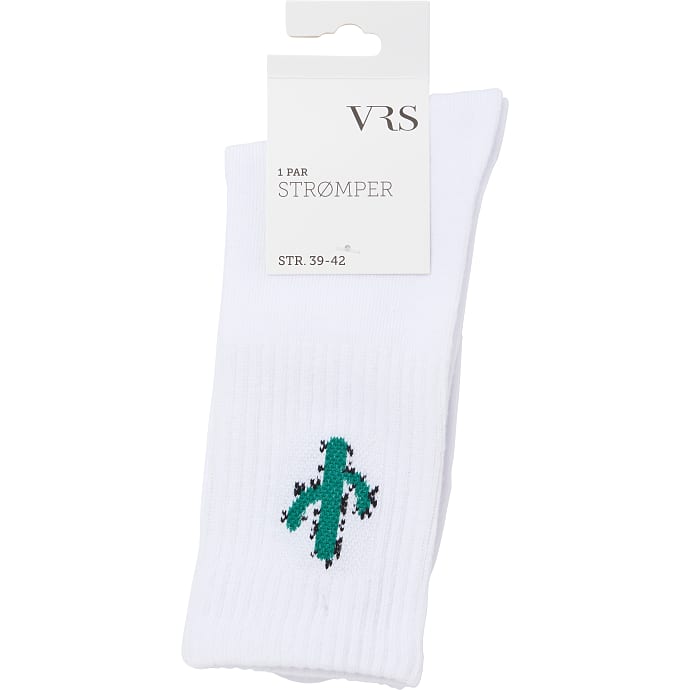 VRS Dame Tennisstrømper str. 39/42 hvid