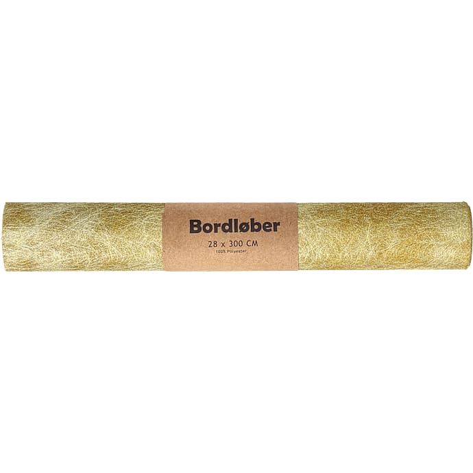 Bordløber 28 cm x 3 meter - Guldfarvet