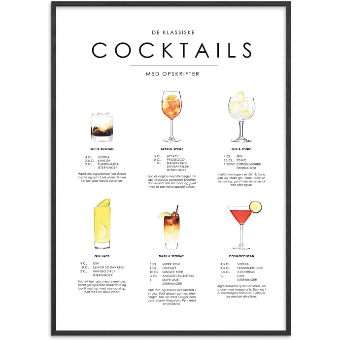 Citatplakat Cocktails opskrifter nr. 4