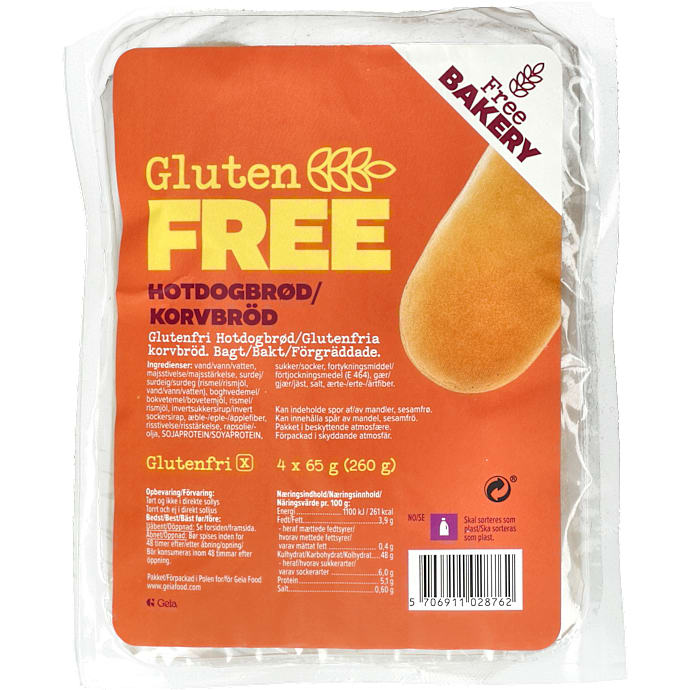 Free Bakery Hotdogbrød Glutenfri
