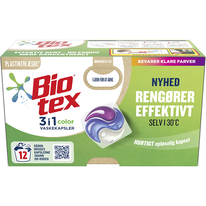 Biotex 3In1 Kapsler Color 12 stk
