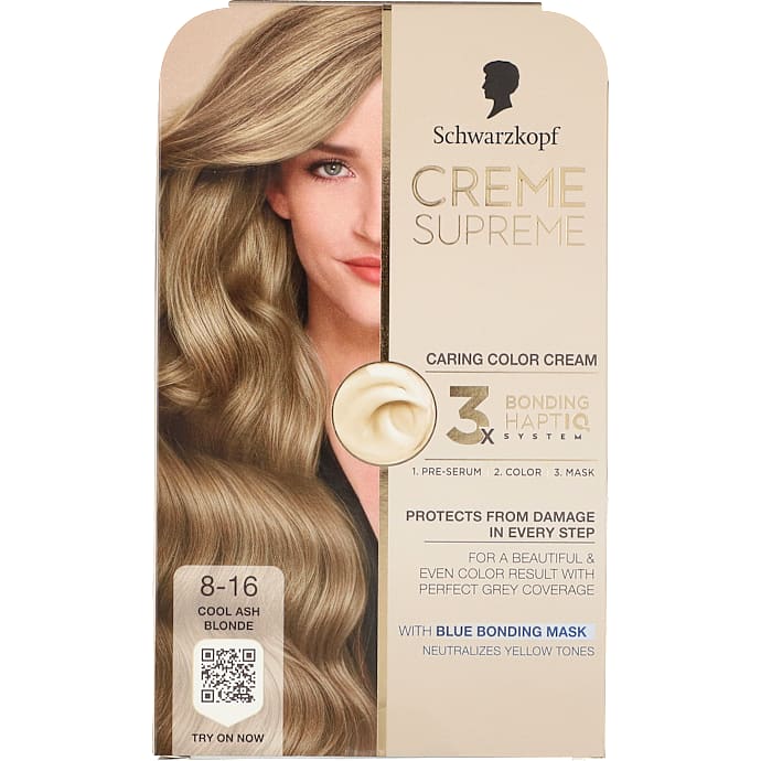 Schwarzkopf Permanent hårfarve 8-16 Cool Ash Blonde