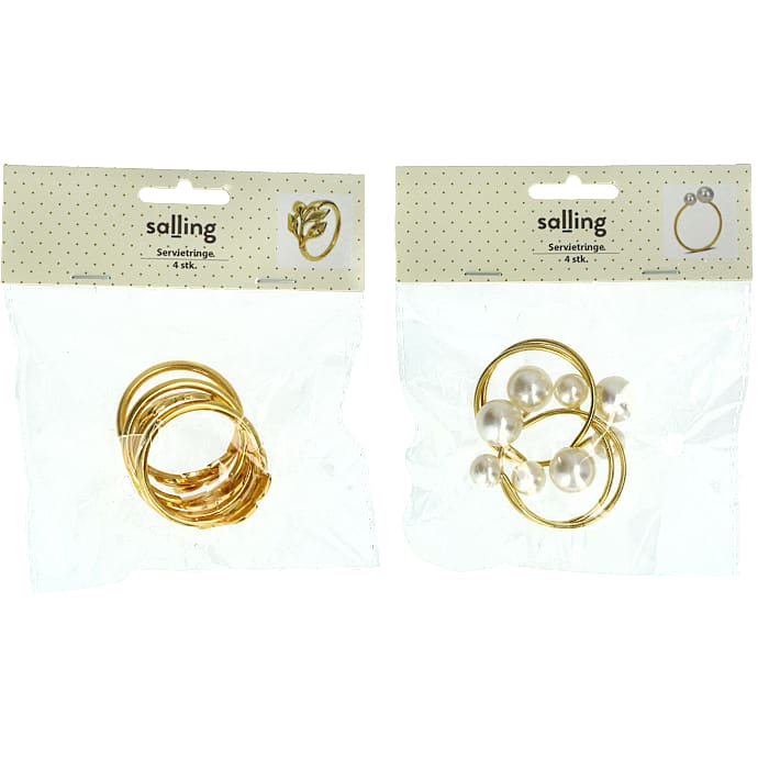 Salling Servietringe guldfarvet