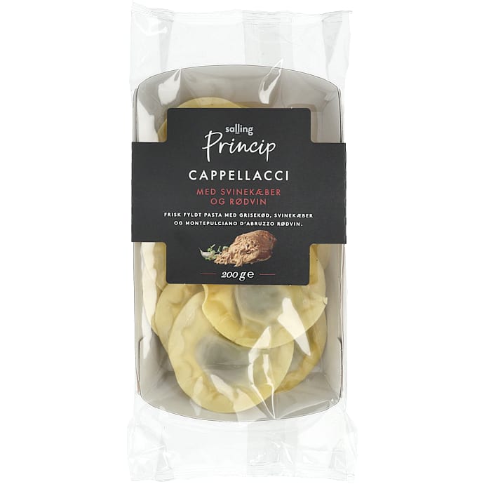 Cappellacci m. svinekæber og rødvin