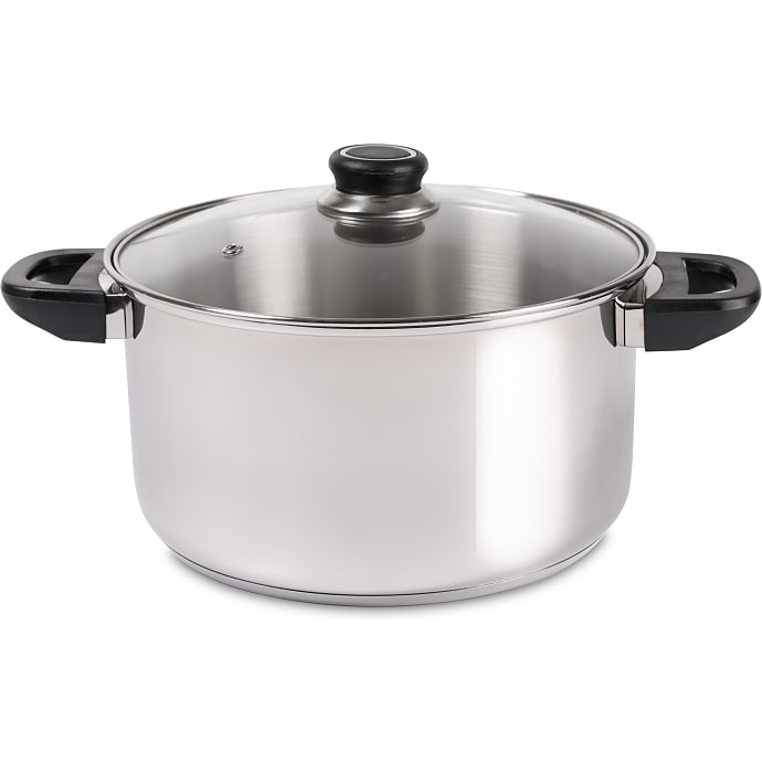 Køkkenchef gryde m/låg - stål (6L)