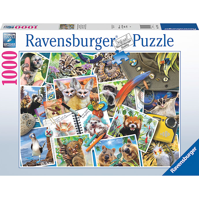 Ravensburger Travellers Animal Journal puslespil 1000 brikker – produktbillede