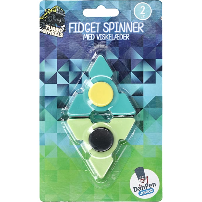 Danpen Junior fidget spinner 2-pak blå/grøn