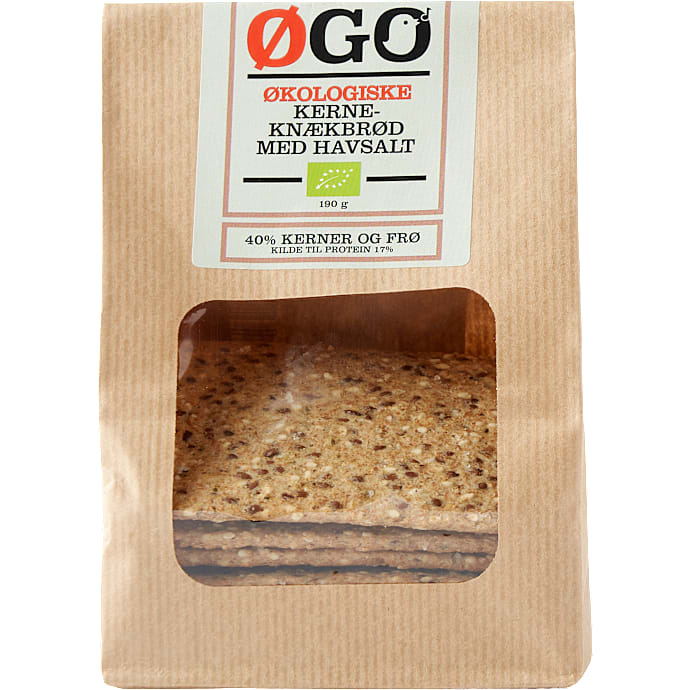 ØGO Kerneknækbrød m. havsalt øko 190 g