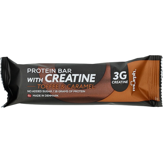 Proteinbar m. kreatin og karamelsmag